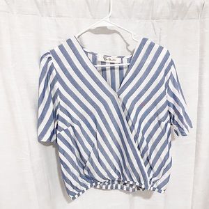 Blue & White Striped Shirt